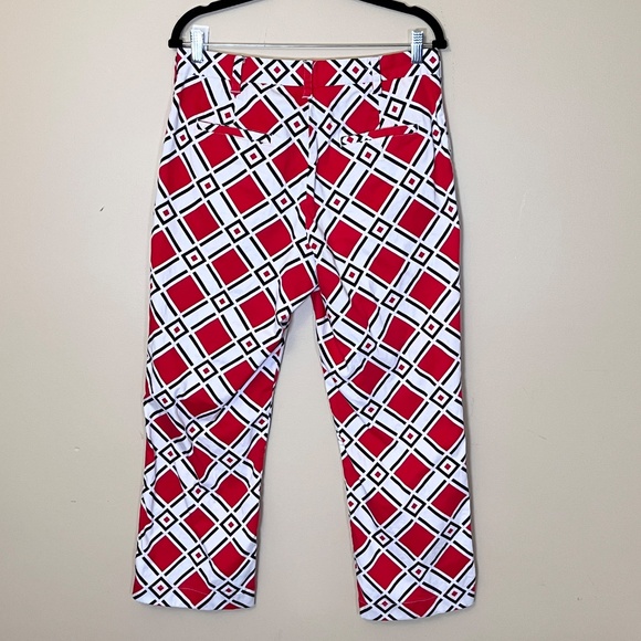 Loudmouth Geometric Patterned Golf Pants - Men's Size 32*27 - White Red - Picture 3 of 9